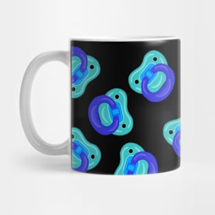 Blue Baby Boy Pacifier Pattern Mug